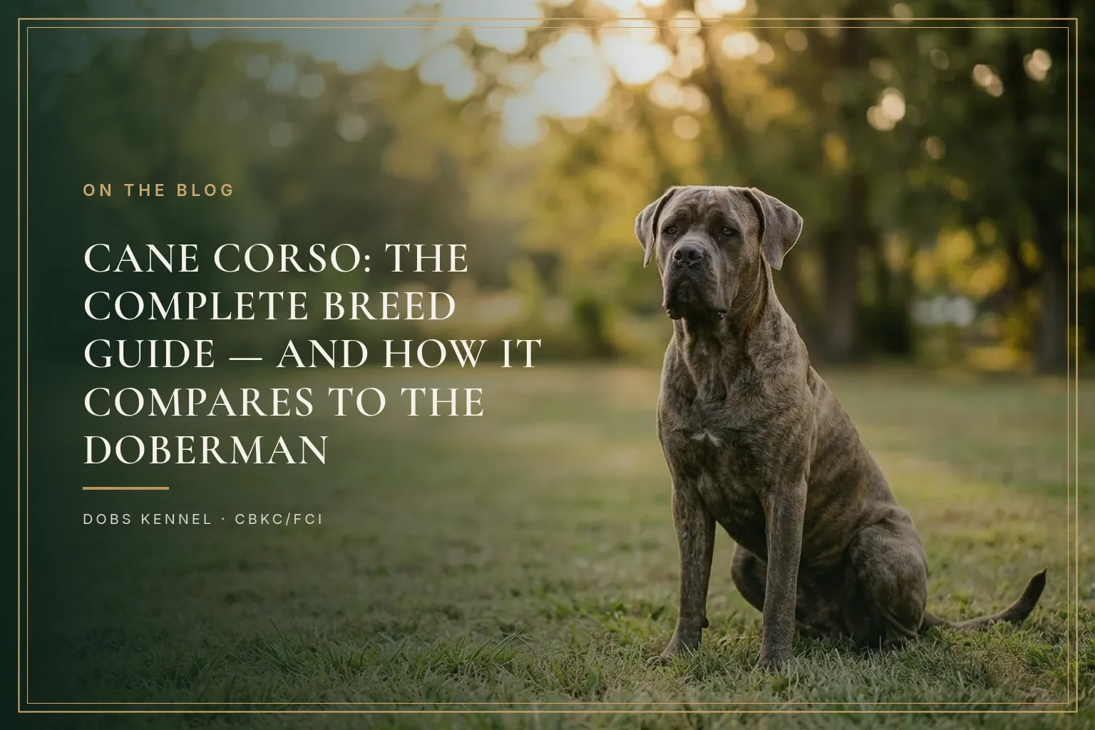 COMPLETE GUIDE — CANE CORSO